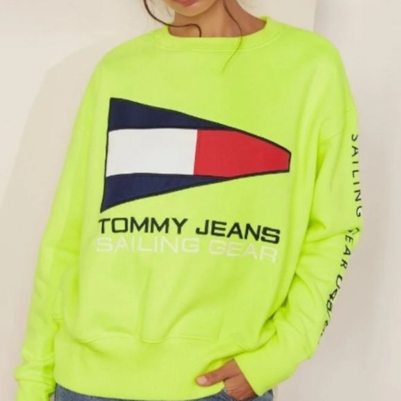 [NEW] Tommy Hilfiger x Tommy Jeans-Flag Logo Sweatshirt - Picture 1 of 5